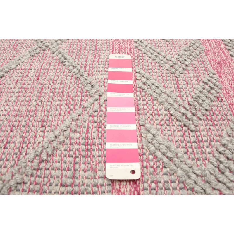 ECARPETGALLERY Braid weave Sienna Dark Pink Wool Rug - 5'0 x 8'0
