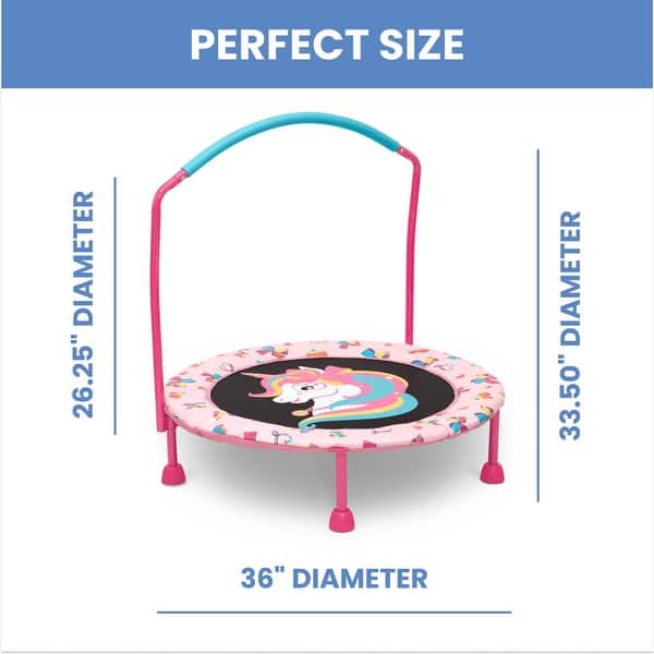 JoJo Siwa 3-Foot Trampoline for Toddler and Kids by Delta Children ...