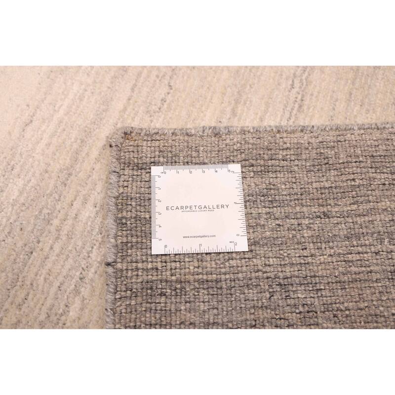 ECARPETGALLERY Hand Loomed Kashkuli Gabbeh Light Grey Wool Rug - 5'3 x 7'3