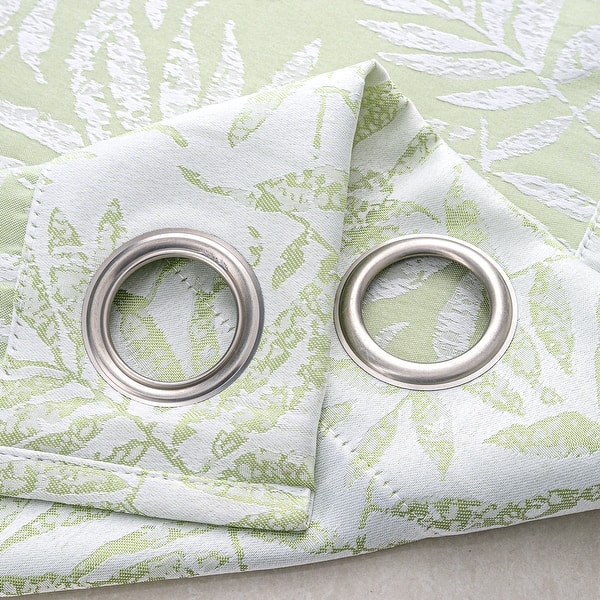 Liana Leaves Woven Jacquard Window Curtain