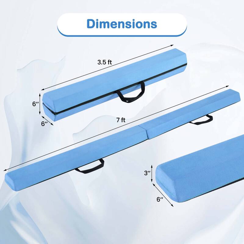 Costway 7 FT Folding Balance Beam Foam Floor Gymnastic Beam with - See Details