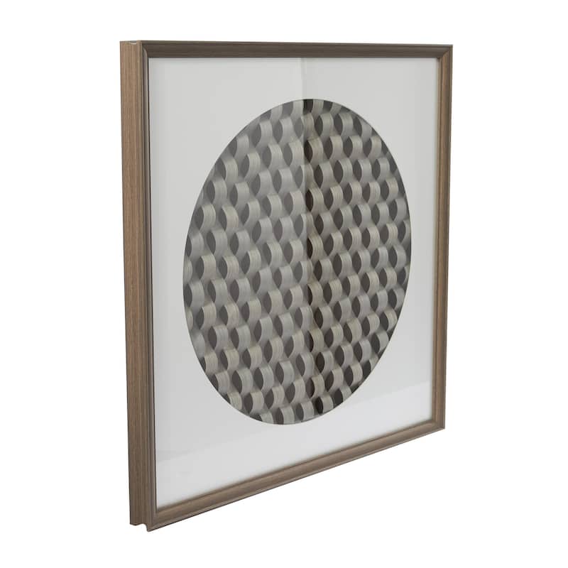 Paper Geometric 3D Weaved Shadow Box - Brown or Dark Brown - Roche River Decor