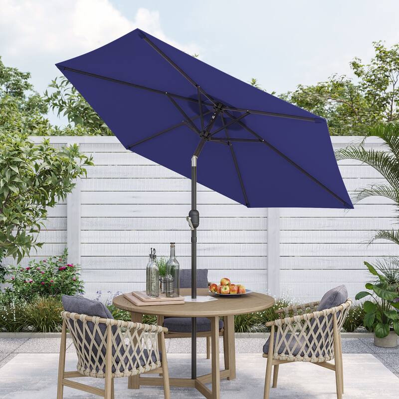 Bonosuki 7.5-foot Waterproof Sunshade Canopy Patio Umbrella - Royal Blue