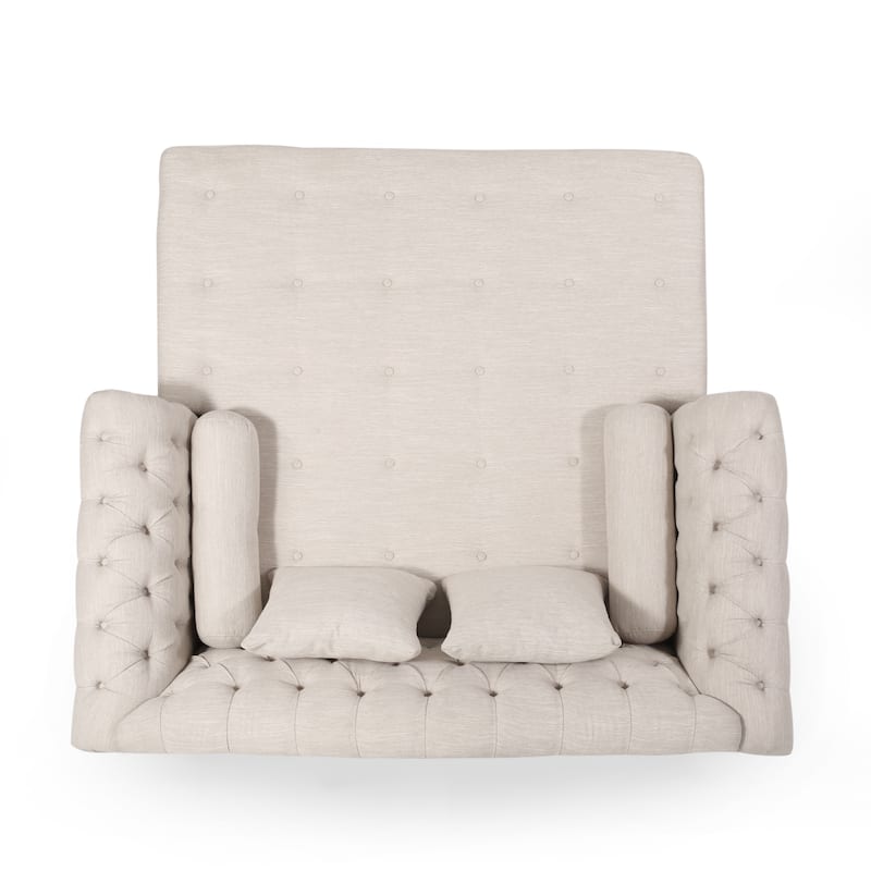 Wellston Tufted Double Chaise Lounge by Christopher Knight Home