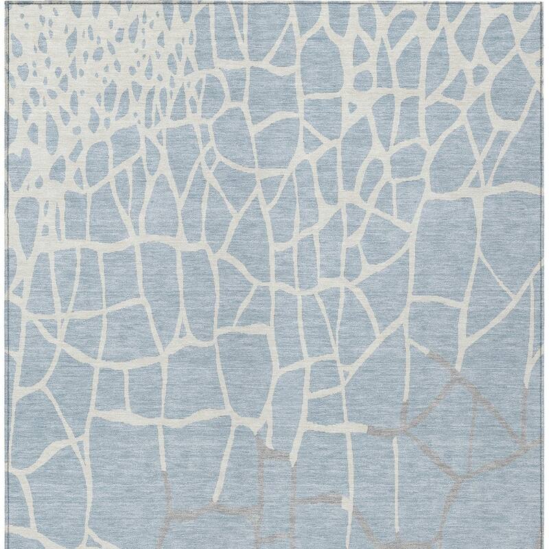 HomeRoots Abstract Transitional Rectangle Outdoor Rug