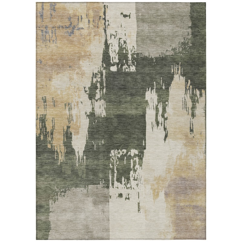 Machine Washable Indoor/ Outdoor Contemporary Fusion Chantille Rug