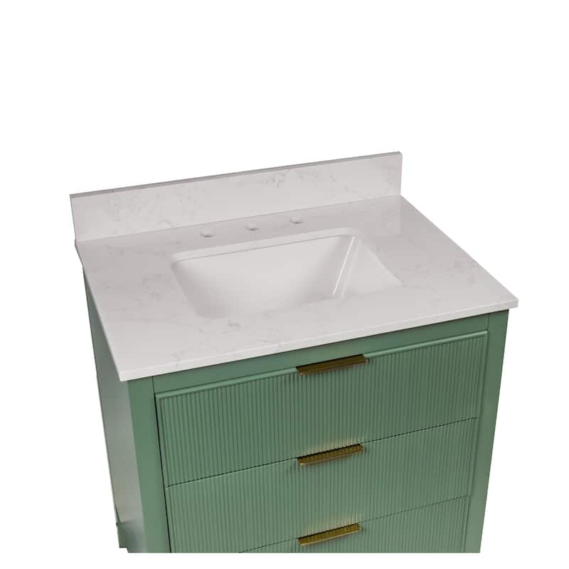 Evelyn 30-inch Vanity with Engineered Marble Top