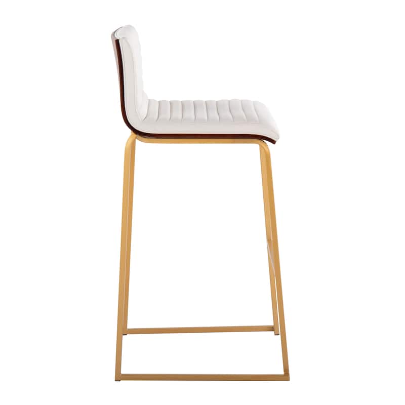 Silver Orchid Magda 30" Fixed-Height Upholstered Bar Stool (Set of 2)