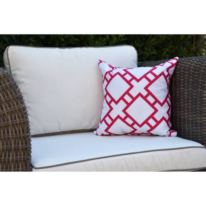 18 x 18 Inch Square in St. Louis Geometric Print Outdoor Pillow