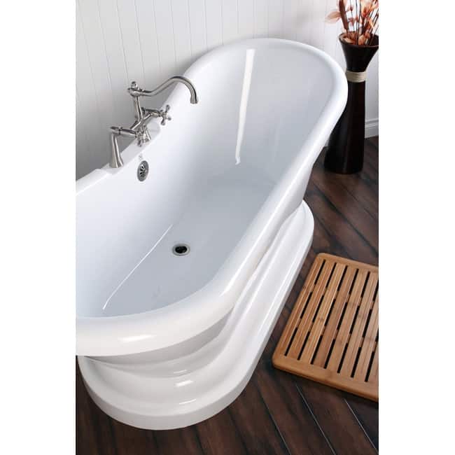 Kingston Brass Victorian Deck Mounted Clawfoot Tub Filler with Metal