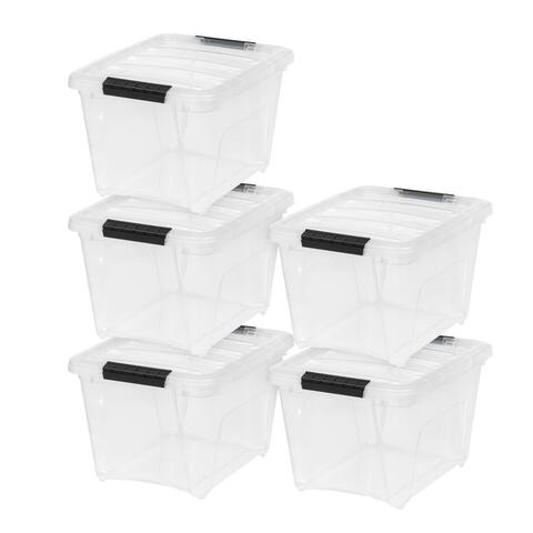 19 Qt. Stack & Pull Box in Clear (5-Pack)