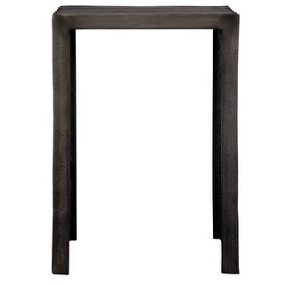 Uttermost In The Groove Aluminum Accent Table - 16"W x 23"H x 10"D