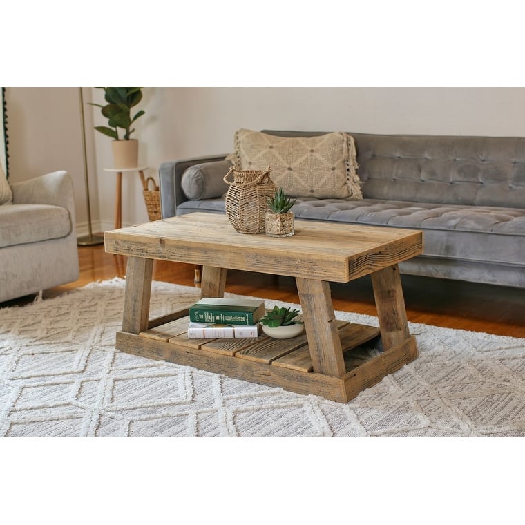 Natural A-Frame Wrap Around Coffee Table