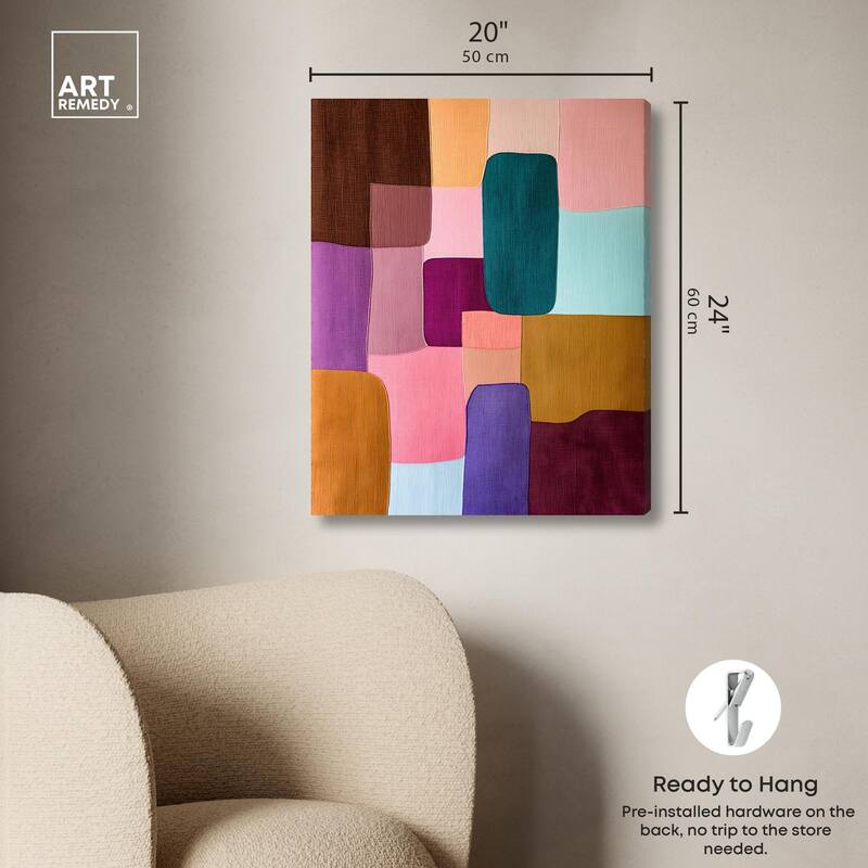 Color Block Cadence II Canvas by Art Remedy, Gallery Wrapped