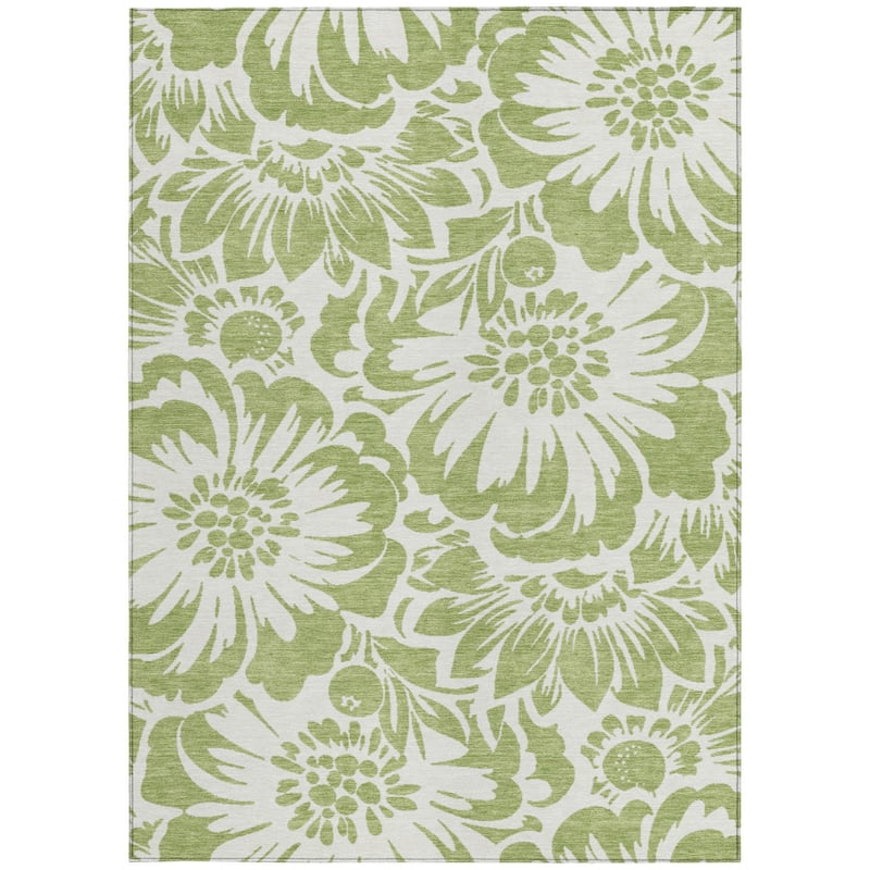 Cafi Botanic Elegance Weather Resistant Timeless Fusion Outdoor Rug
