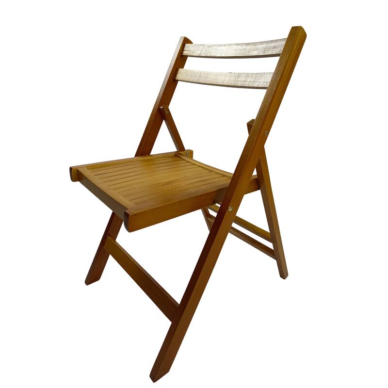 Furniture Slatted Wood Folding Special Event Chair - Wood,Set of 4, Folding Chair, Foldable Style