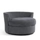 preview thumbnail 160 of 198, 41" W Oversized Accent Barrel Swivel Chair with Moon Storage Ottoman