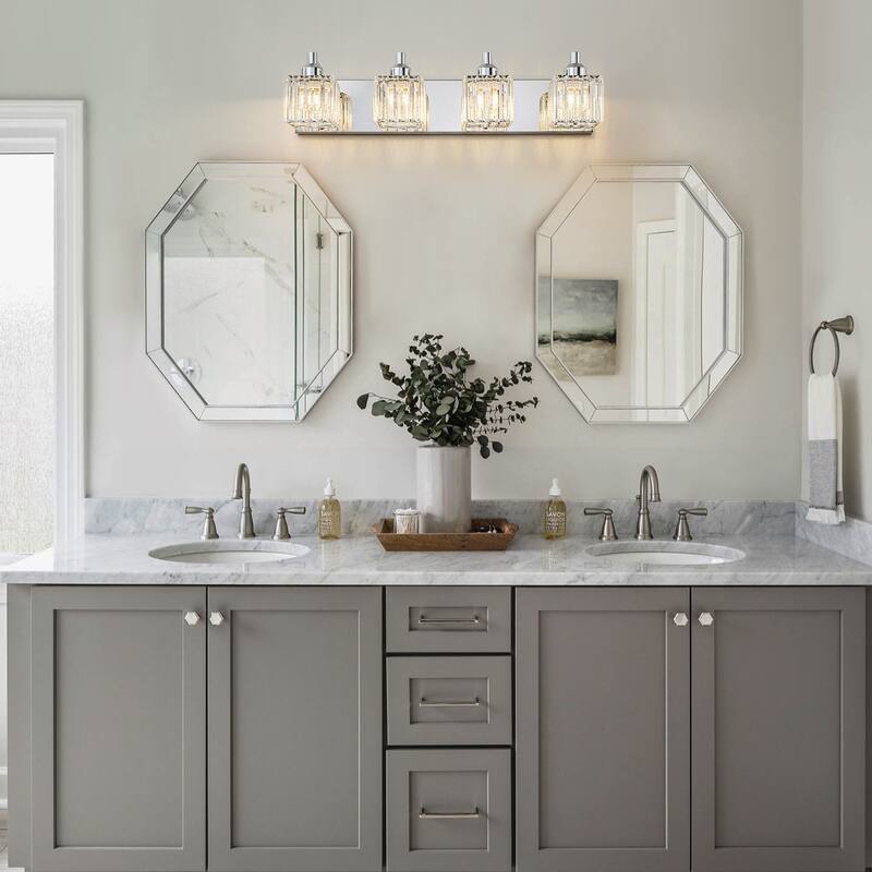 Modern 3/4/5-lights Crystal Bathroom Light Fixtures