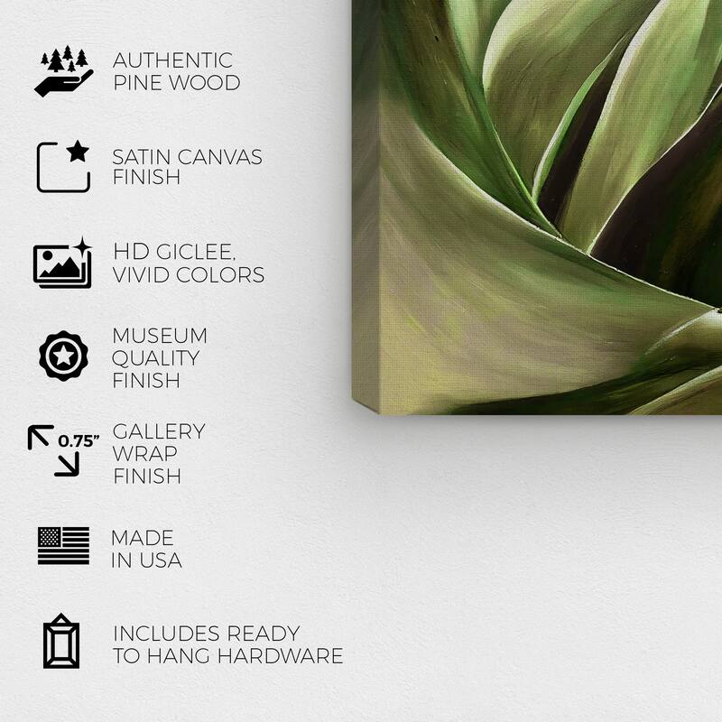 Wynwood Studio Canvas Abstract Olive Perspective Green and Army Green Glam Wall Art Canvas Print