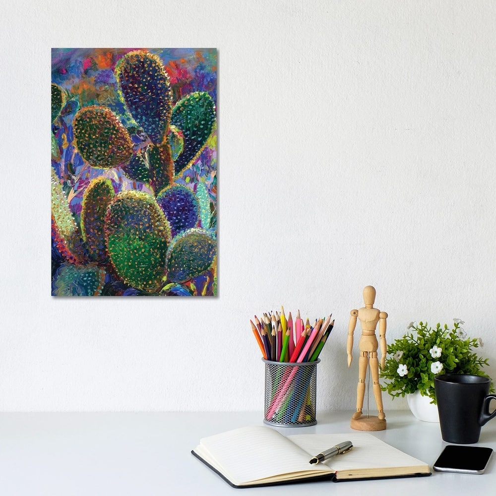 iCanvas "Cactus Nocturnus" by Iris Scott Canvas Print