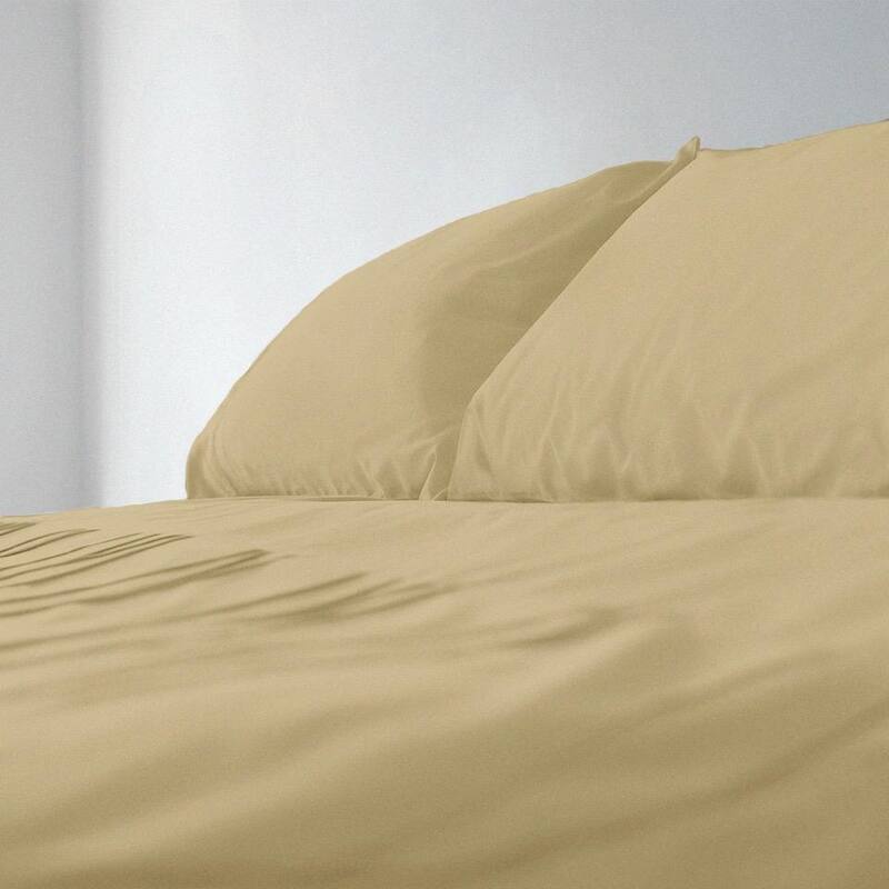 Porch & Den Hobbs Microfiber 6-piece Luxury Deep Pocket Bed Sheet Set - Cream - Split King