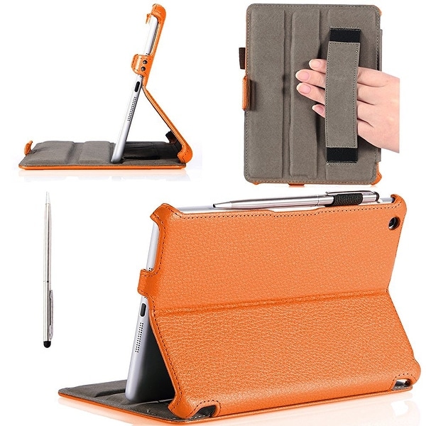 i-Blason-Apple New iPad Mini Retina Display Smart Cover Slim Folio Case-Orange