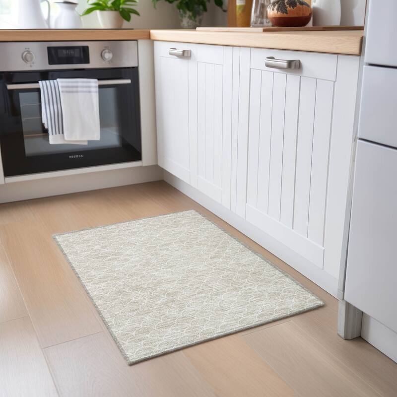 Machine Washable Indoor/ Outdoor Chantille Modern Geo Rug