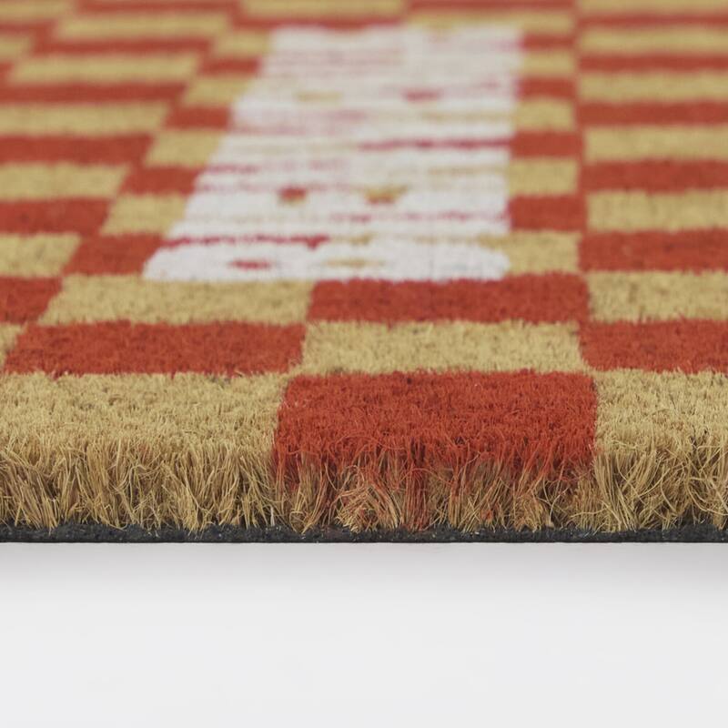 Bienvenue Checkered 18" x 30" Doormat - 18" x 30"