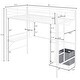 preview thumbnail 16 of 14, Twin Size Metal Loft Bed with Desk and Storage Shelves, Full-length Guardrails