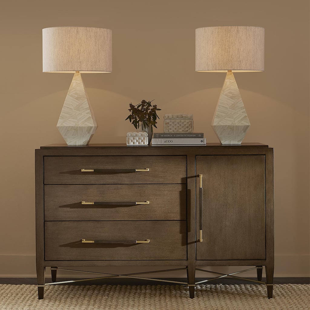 Currey & Company Elysium White Table Lamp - 29"h x 17"dia