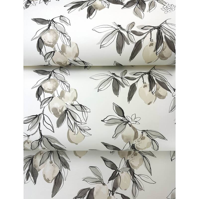 Chesapeake Lemonade Grey Citrus Wallpaper