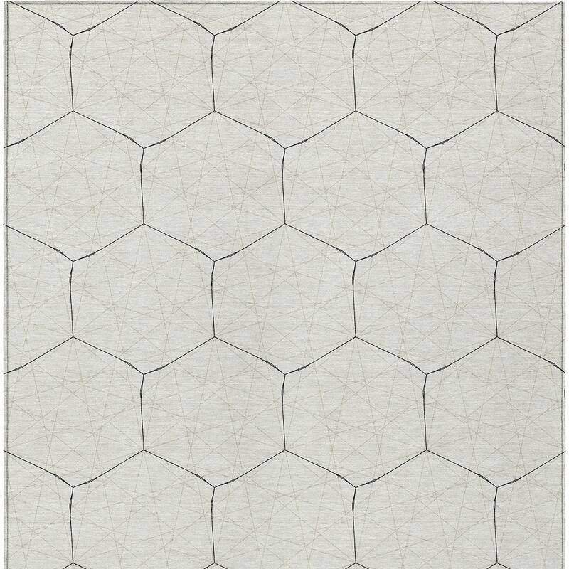 HomeRoots Geometric Transitional Rectangle Outdoor Rug