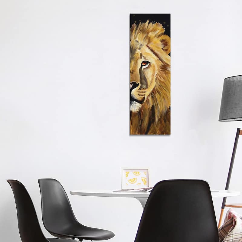 iCanvas "Lion Half Face" by Chelsea Goodrich Canvas Print - 48x16x1.5