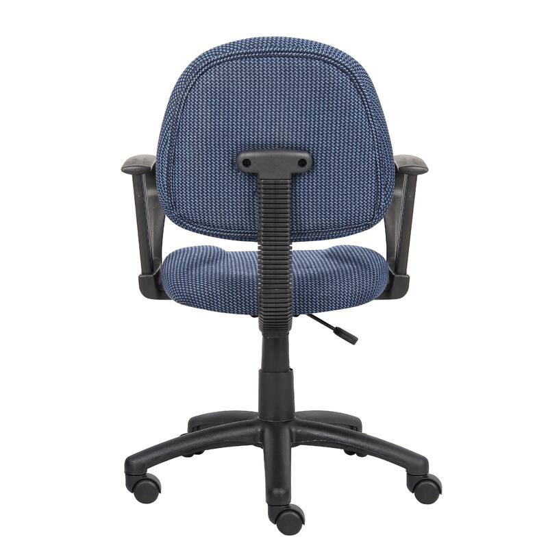 Jea Swivel Posture Chair, Loop Arms, Blue Tweed, Rolling Wheels