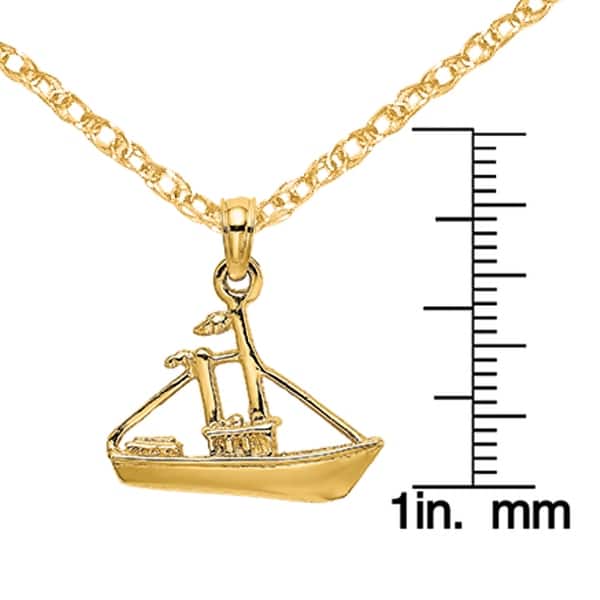 Sterling Silver Alaska Cruise Ship Charm Pendant Made in USA 18 Italian Box Chain Sterling Silver Alaska Cruise Ship Charm Pendant Made in USA 18 Italian Box Chain