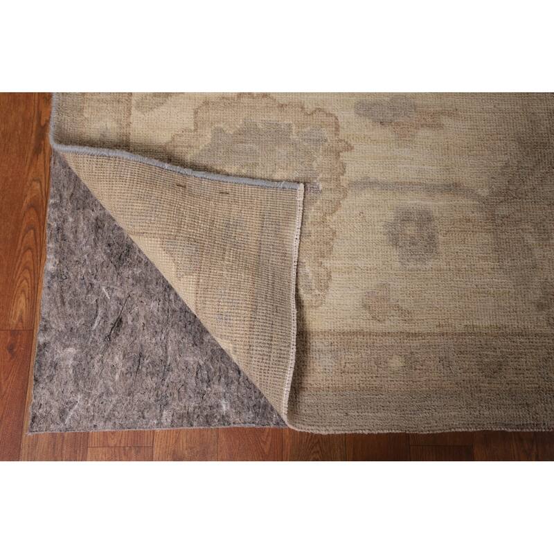 All-Over Vegetable Dye Oushak Area Rug Hand-Knotted Wool Carpet - 8'1" x 9'7"