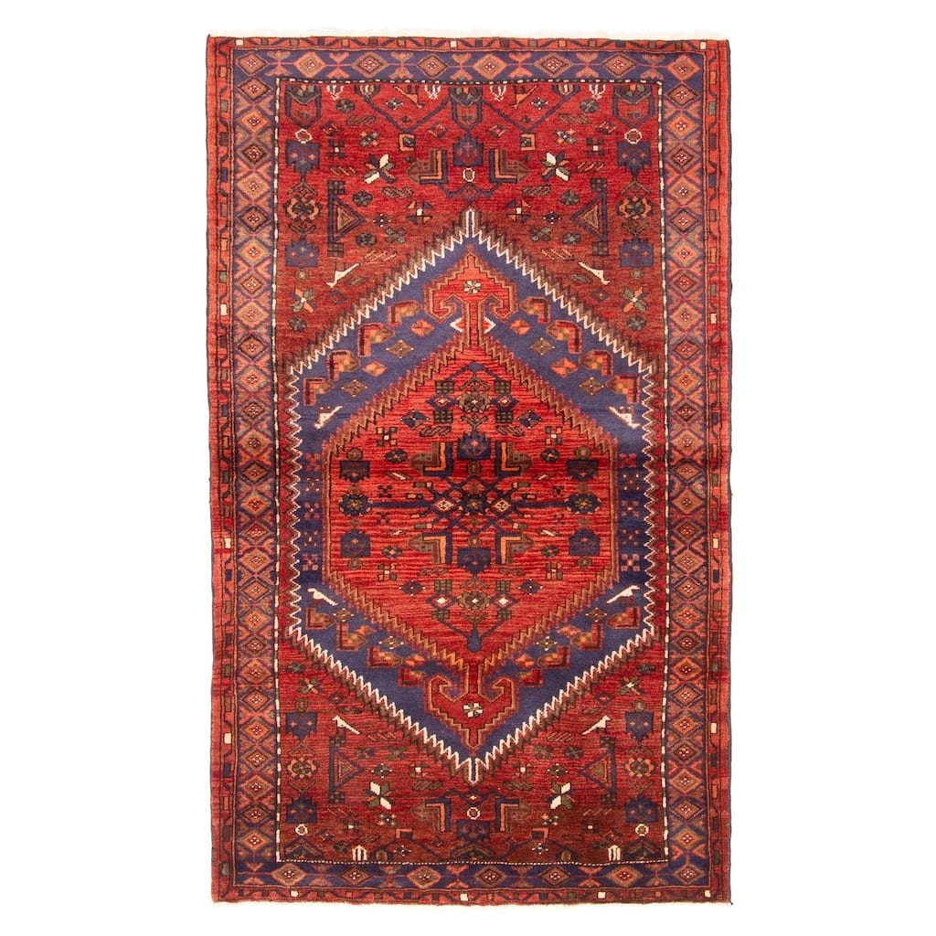 ECARPETGALLERY Hand-knotted Anadol Red Wool Rug - 3'11 x 6'7
