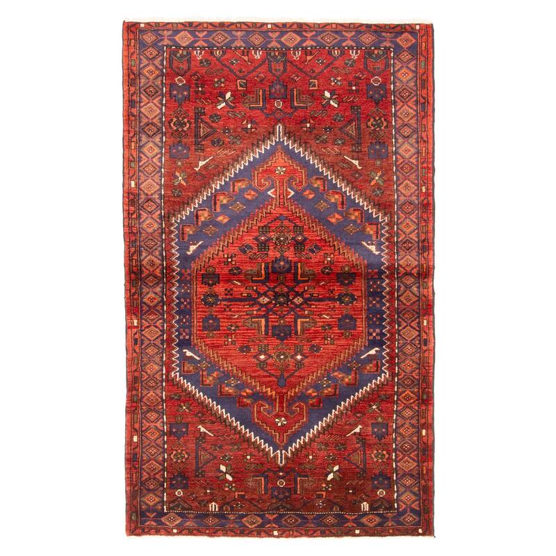 ECARPETGALLERY Hand-knotted Anadol Red Wool Rug - 3'11 x 6'7