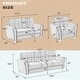 preview thumbnail 10 of 8, 2 Piece Living Room Sofa Set Linen Upholstered Couch Furniture (2+3 Seat)