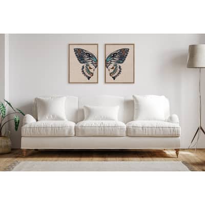 Sylvie Boho Butterfly Framed Canvas Art by Creative Bunch Studio