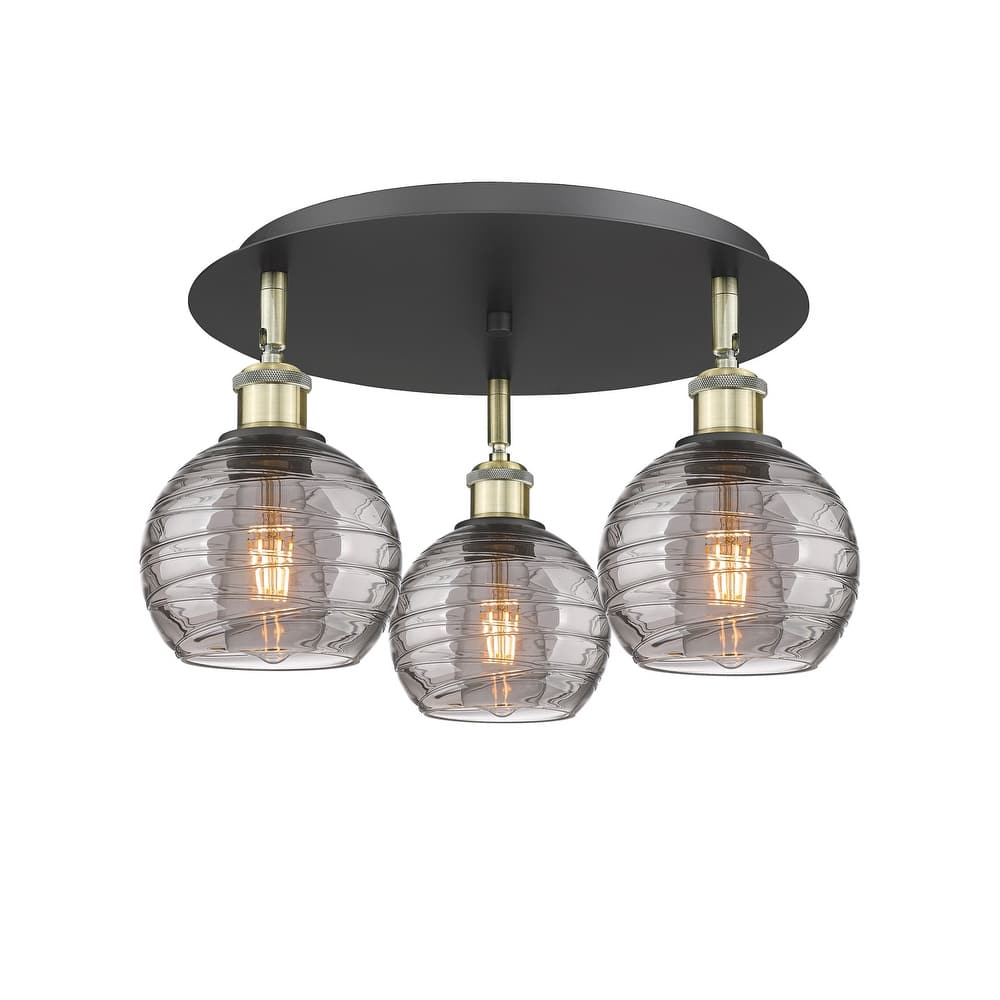 Innovations Lighting 516-3C 9 18 Athens Deco Swirl Semi-Flush Athens