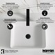 preview thumbnail 4 of 9, Karran Quattro Vibrant Matte White Acrylic 18 in. Rectangular Bathroom Vessel Sink