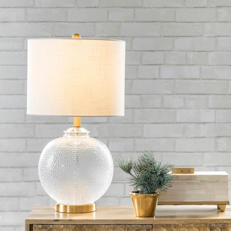 Nuloom Elmira 23" Glass Table Lamp - 13"W x 13"D x 23"H - 13"W x 13"D x 23"H - Brass