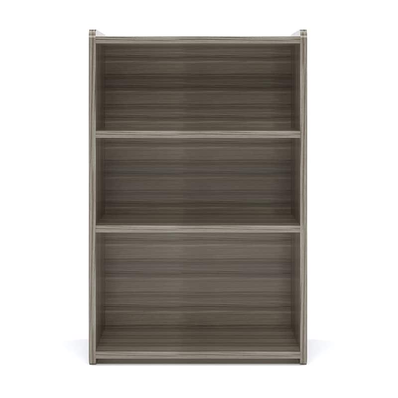 Tot Mate Laminate School Age Storage Shelf - 24" x 15" x 37 1/2" - Assembled - Shadow Elm Gray