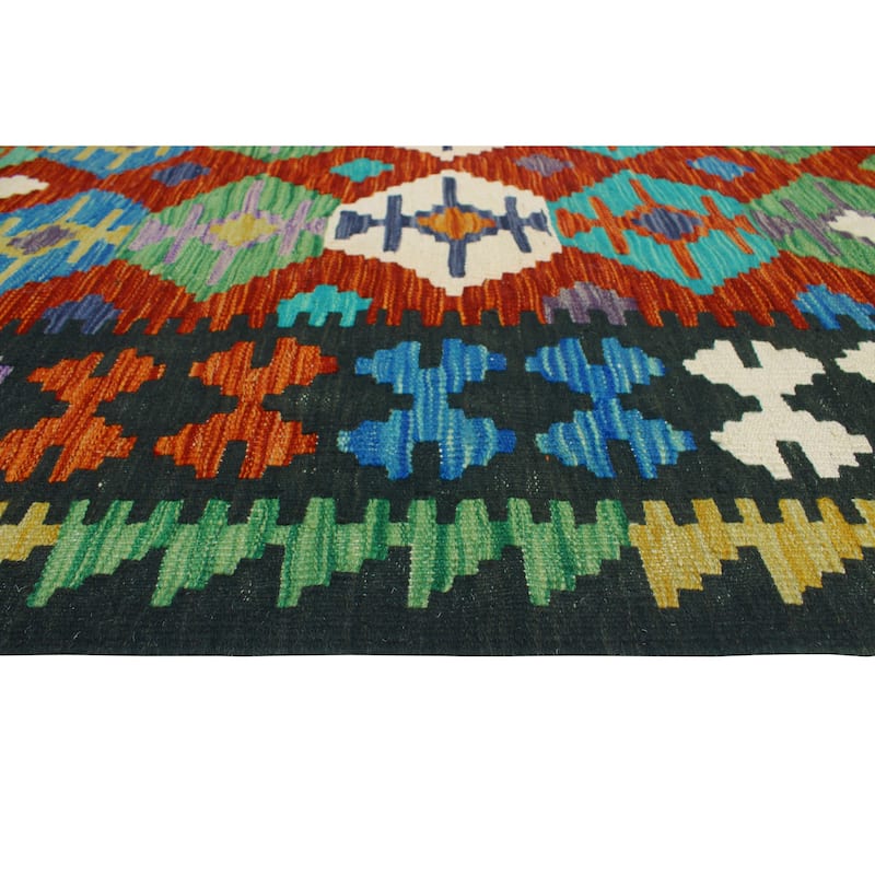 Flatweave Marlayne Red/Black Rug - 4'0" x 5'10"