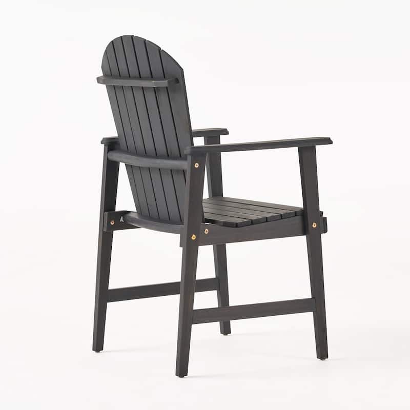 Roomfitters Outdoor Accent Wooden Dining Chairs, Set of 2, Stylish and Durable Weather-Resistant Design for Patio and Garden Use