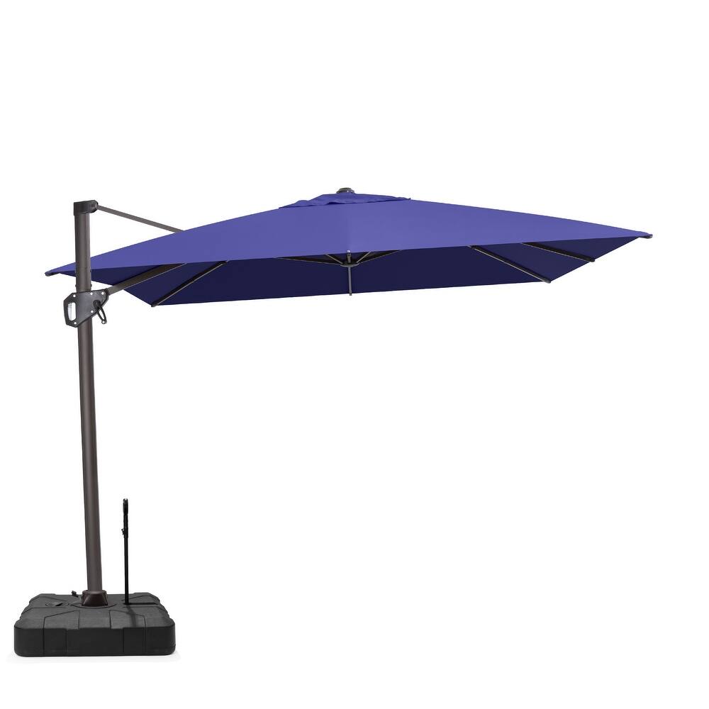 VredHom Patio Outdoor 9 x 11 FT Cantilever-Offset Aluminum Umbrella with Rod Wheel Base