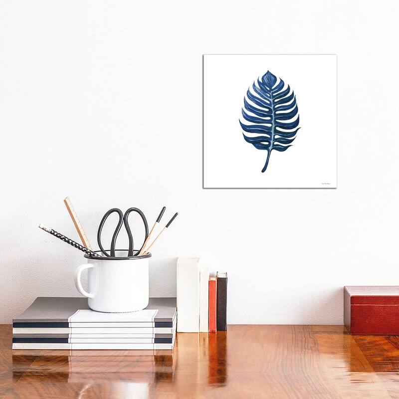 iCanvas "Watercolor Blue Leaf I" by Seven Trees Design Canvas Print - 12x12x1.5