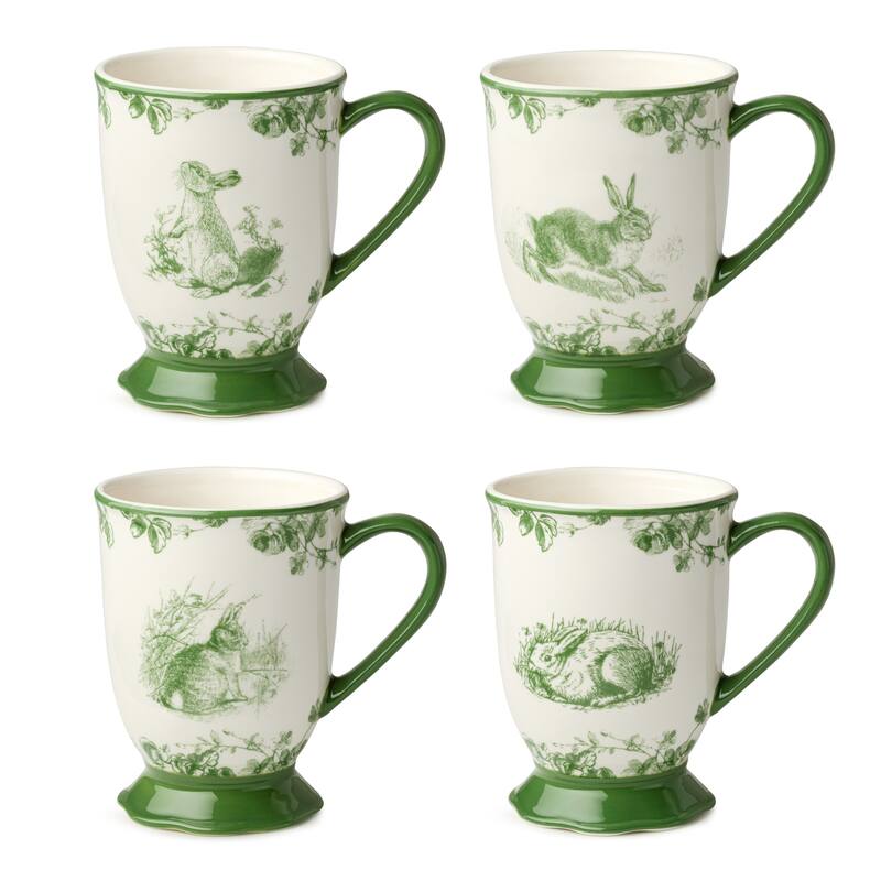Certified International Le Jardin set of 4 Mug 16oz 4 asst