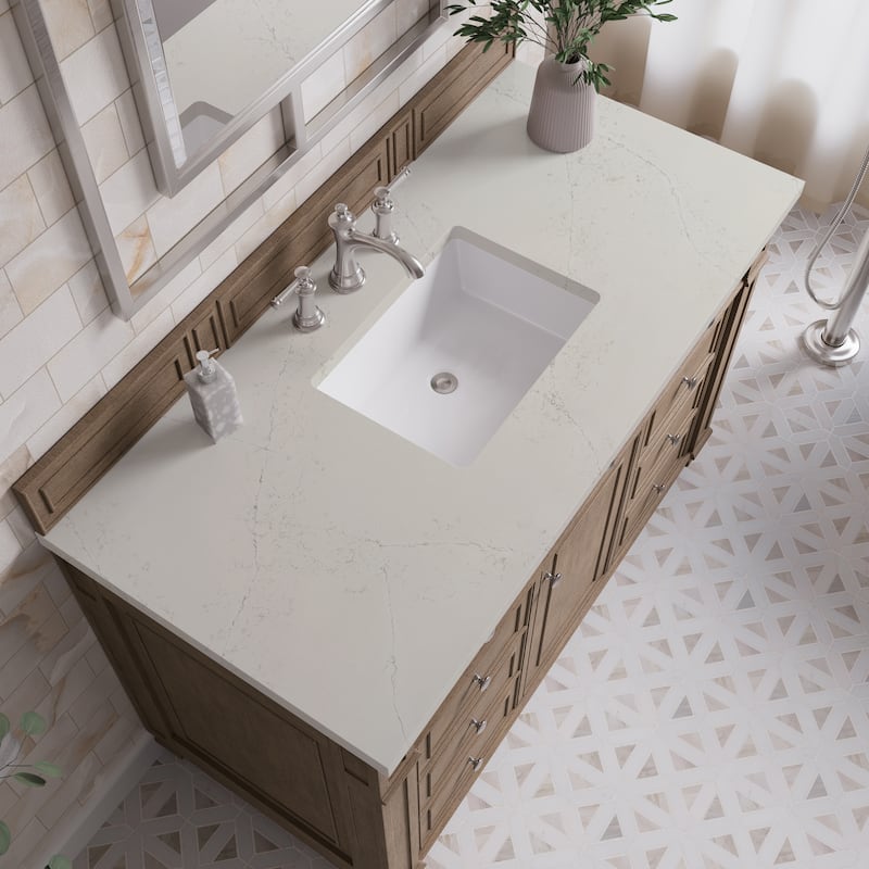 James Martin Vanities Bristol 48" Single Vanity, Whitewashed Walnut - Siberian